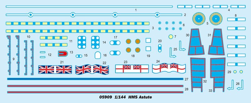 Trumpeter 05909 HMS Astute 1/144 – immagine 3
