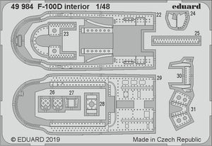 Eduard 49984 F-100D interior 1/48 TRUMPETER – imagen 2