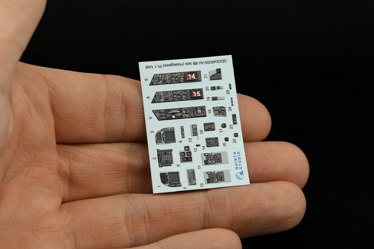 Quinta Studio QD48309 AV-8B Late 3D-Printed &amp;amp; coloured Interior on decal paper (Hasegawa) 1/48 – zdjęcie 4