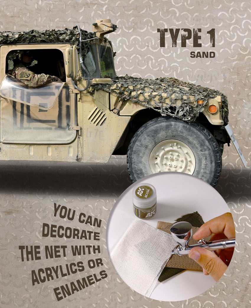 AK Interactive AK8060 CAMOUFLAGE NET SAND TYPE 1 – imagen 2