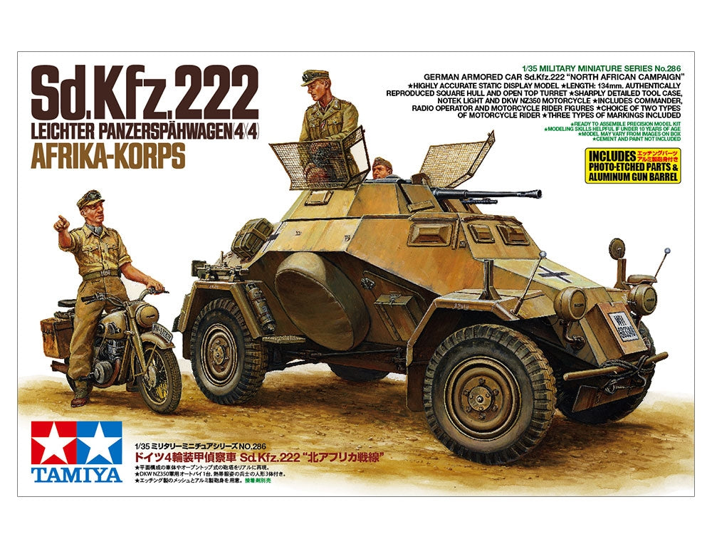 Tamiya 35286 Sd.Kfz.222 Leichter Panzerspahwagen 4x4 Afrika Korps 1/35 – Bild 2