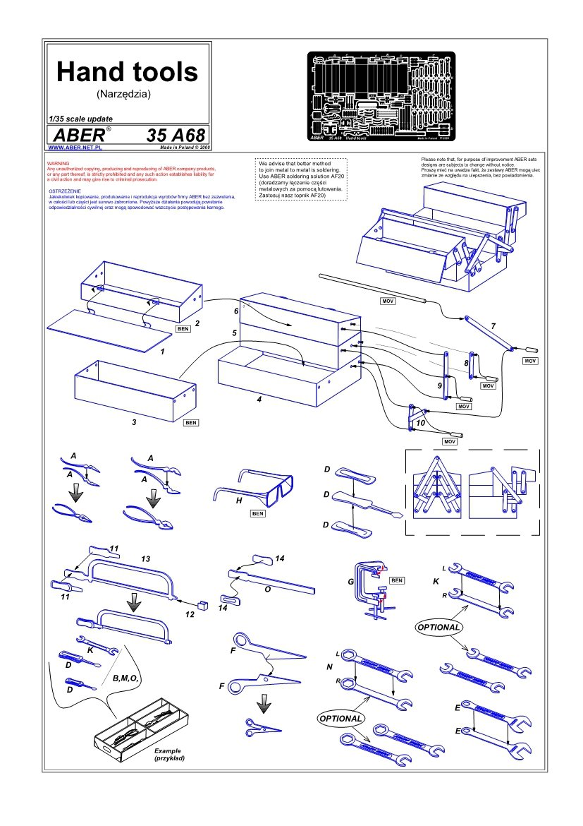 Aber 35A068 Narzędzia ręczne 1/35 – zdjęcie 4