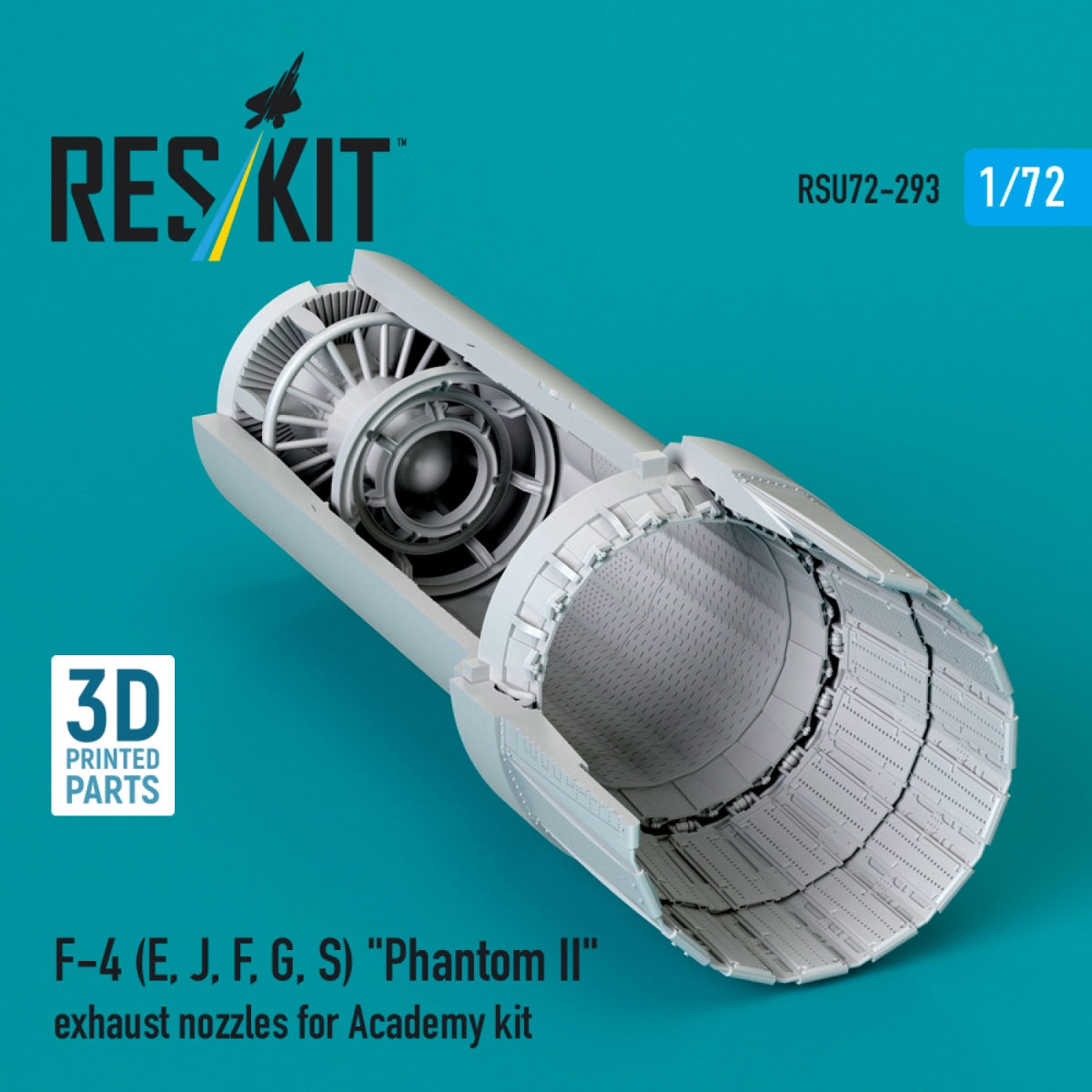 RESKIT RSU72-0293 F-4 (E, J, F, G, S) &amp;quot;Phantom II&amp;quot; exhaust nozzles for Academy kit (3D Printed) 1/72 – Bild 2