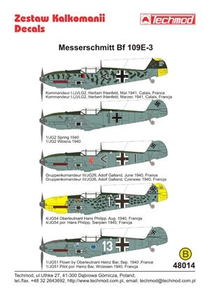 Techmod 48014 - Messerschmitt Bf 109E-3 1/48 – image 2