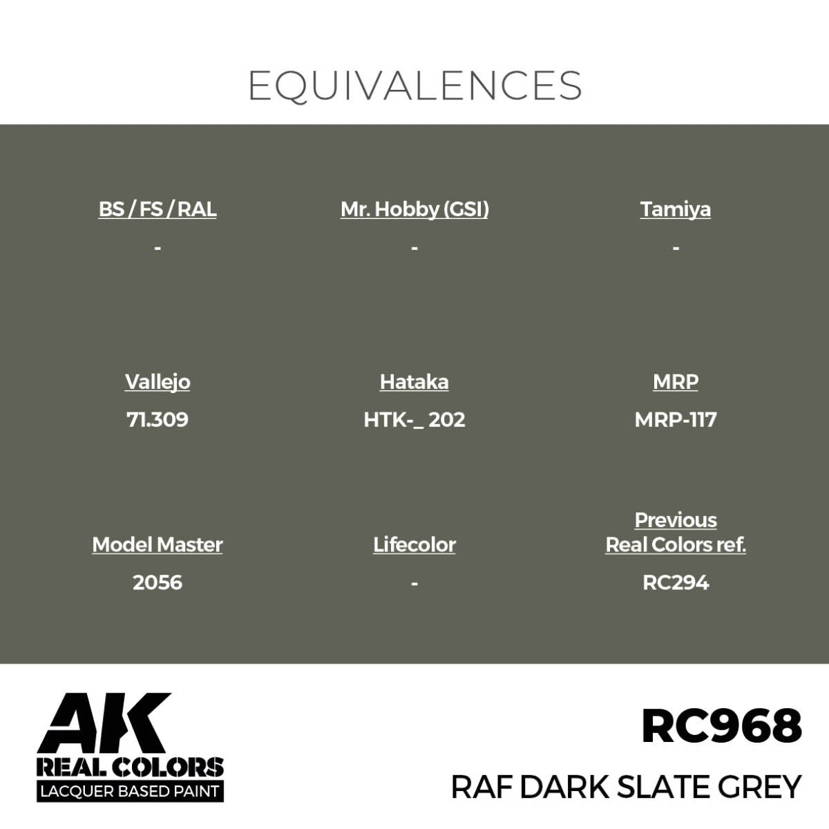 AK Interactive RC968 RAF Gris ardoise foncé 17 ml  – image 2