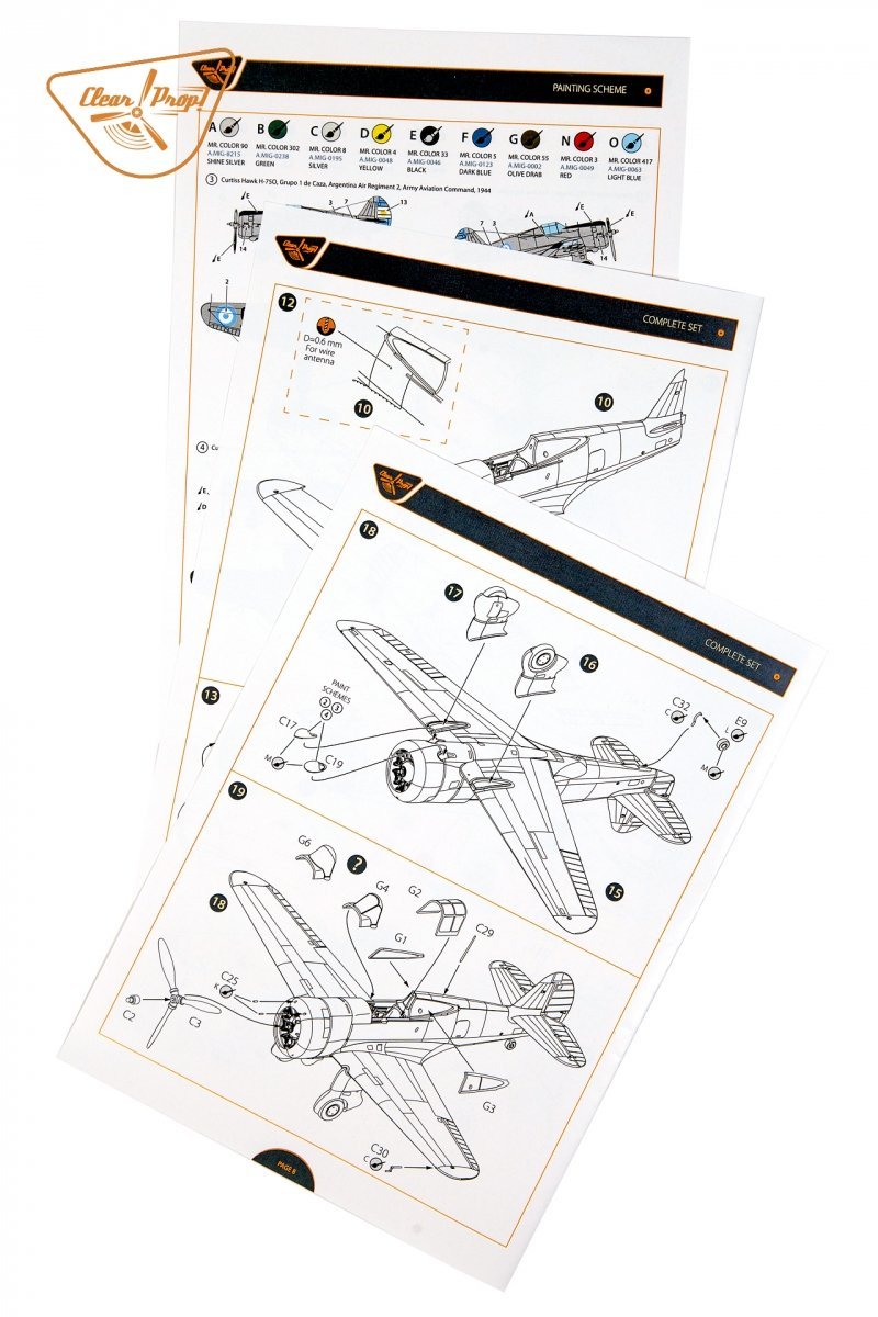 Clear Prop! CP72021 H-75O Hawk STARTER KIT 1/72 – immagine 5