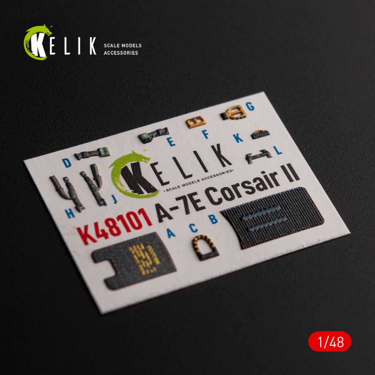 KELIK K48101 A-7E Corsair II- interior 3D decals for HobbyBoss kit 1/48 – image 3