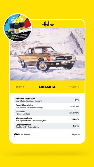Heller 56171 Starter Set - MB 450 SL 1/43 – Bild 4