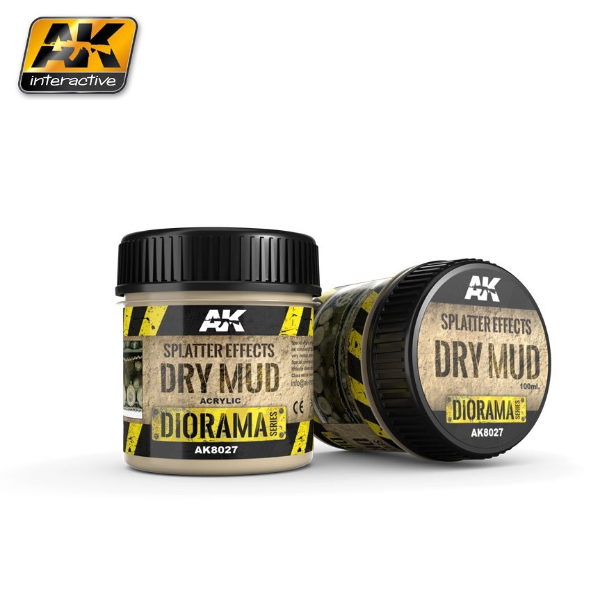AK Interactive AK8027 Effets d'éclaboussures Boue sèche 100 ml