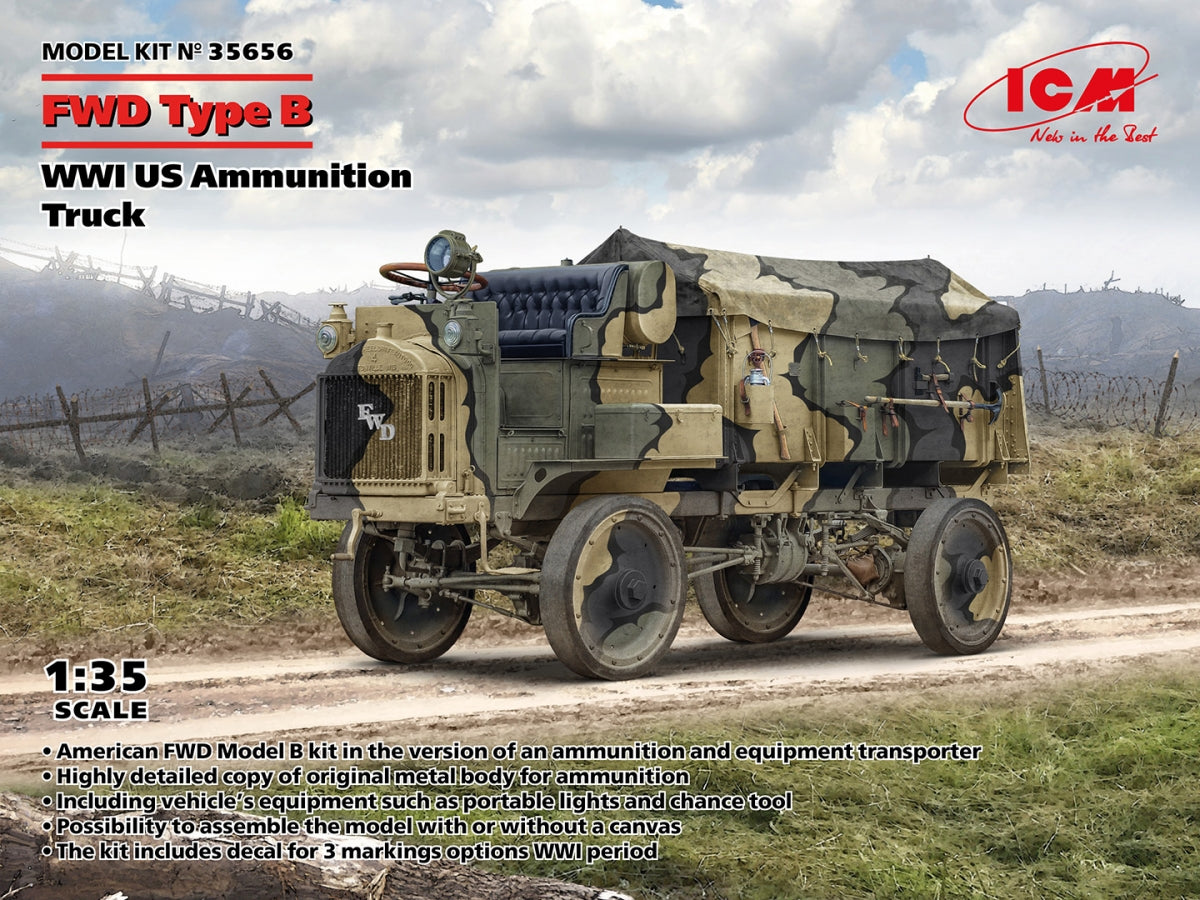 ICM 35656 FWD Type B WWI US Ammunition Truck 1/35 – imagen 2