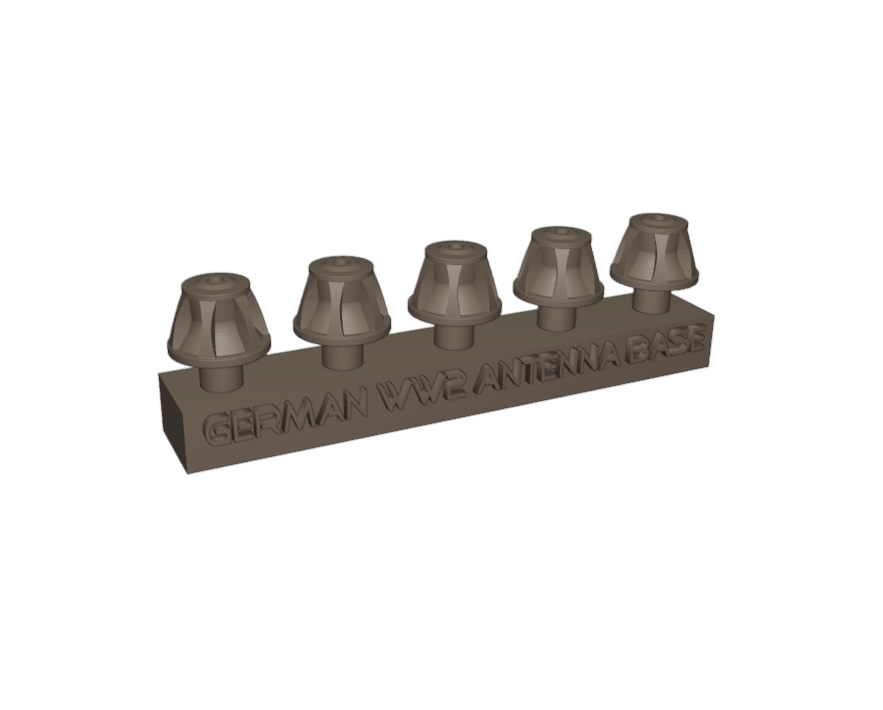 Yamamoto Model Parts YMP3512 German antenna base Set #1 (5pcs.) 1/35 – immagine 2