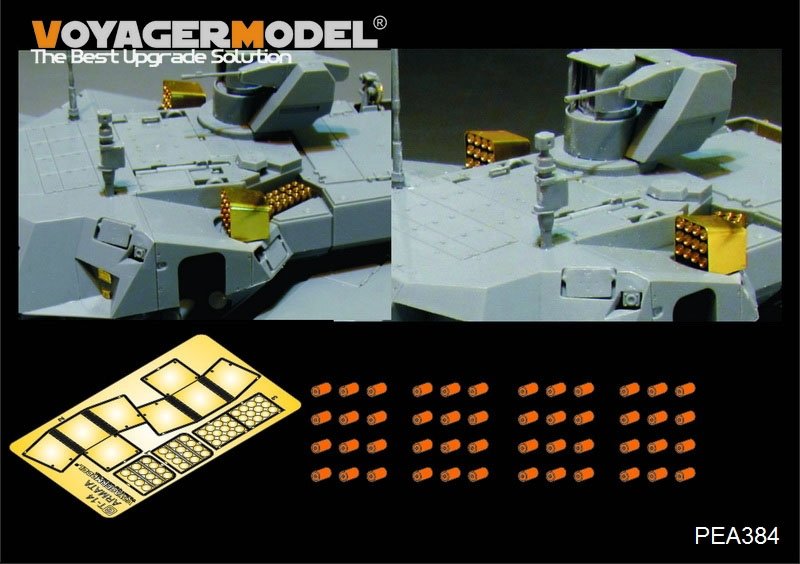 Modèle Voyager PEA384 Lance-fumigènes pour char de combat principal russe moderne T-14 Armata (48 pièces) (Pour TAKOM 2029) 1/35