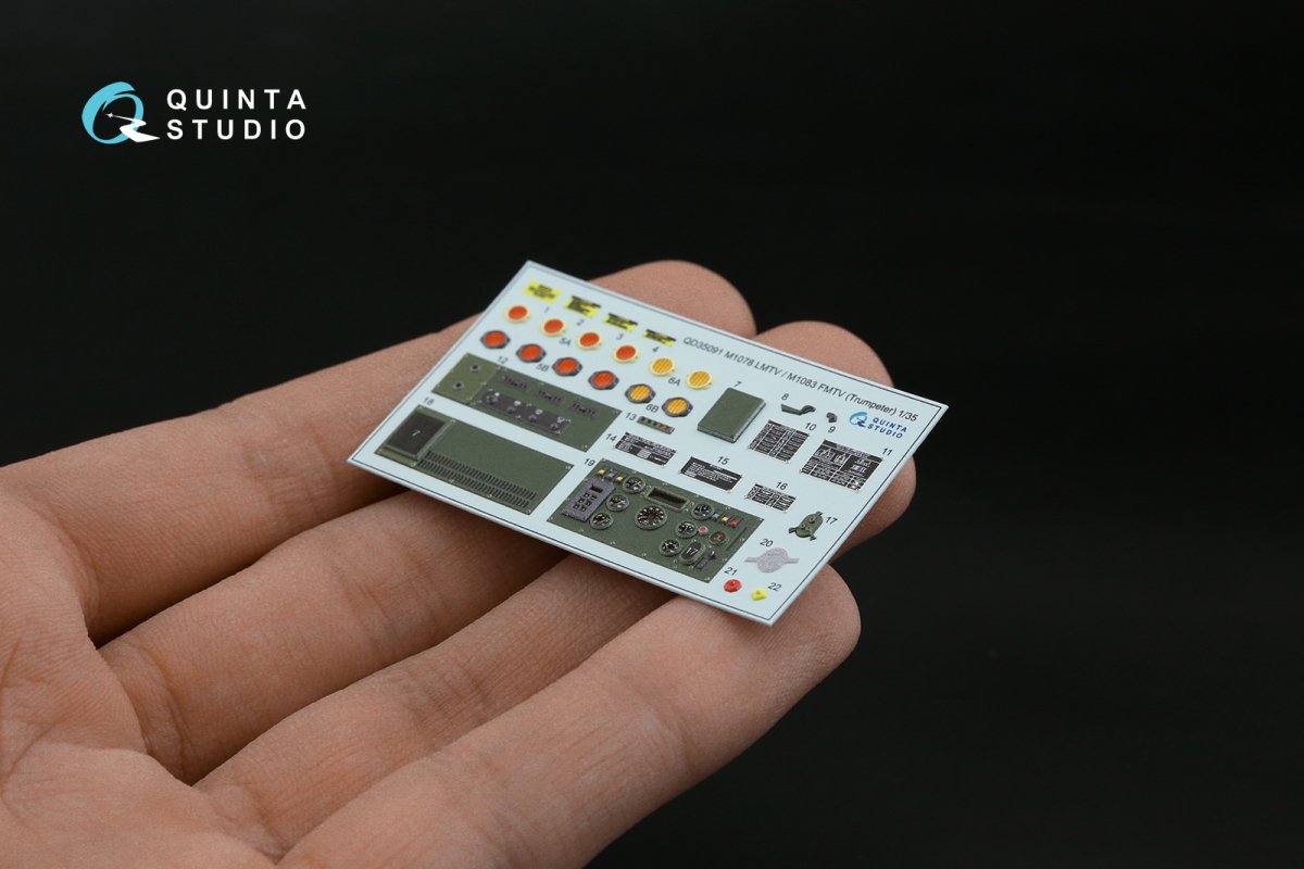 Quinta Studio QD35091 M1078 LMTV &amp;amp; M1083 FMTV 3D-Printed &amp;amp; coloured Interior on decal paper (Trumpeter) 1/35 – Bild 5