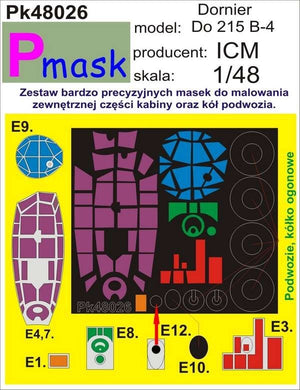 Masque P PK48026 DORNIER DO215B-4 (ICM) (1/48)