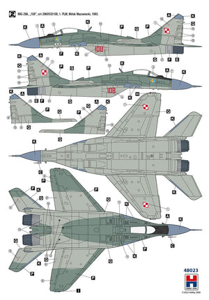 Hobby 2000 48023 MiG-29 Polish Air Force ( ACADEMY + CARTOGRAF + MASK ) 1/48 – Bild 4