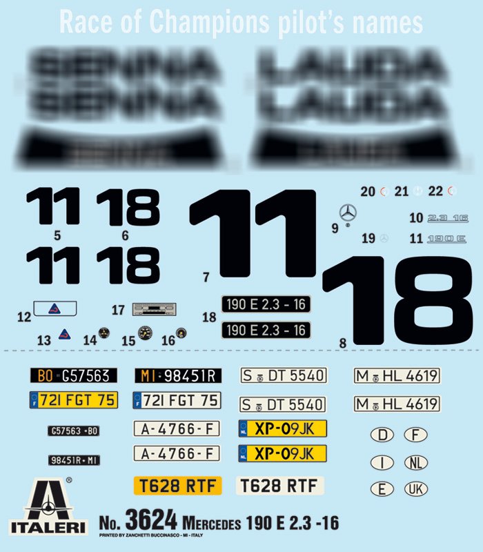 Italeri 3624 Mercedes 190 E 2.3 16V 1/24 – image 3