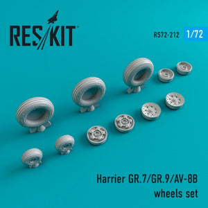 RESKIT RS72-0212 Jeu de roues Harrier GR.7/GR.9/AV-8B 1/72