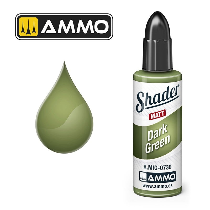 Munitions de Mig Jimenez A.MIG 0739 Dark Green Shader Matt 