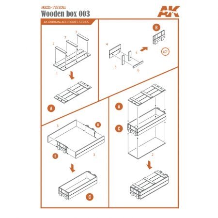 AK Interactive AK8225 LASER CUT WOODEN BOX 003 (5 UNITS) – immagine 4