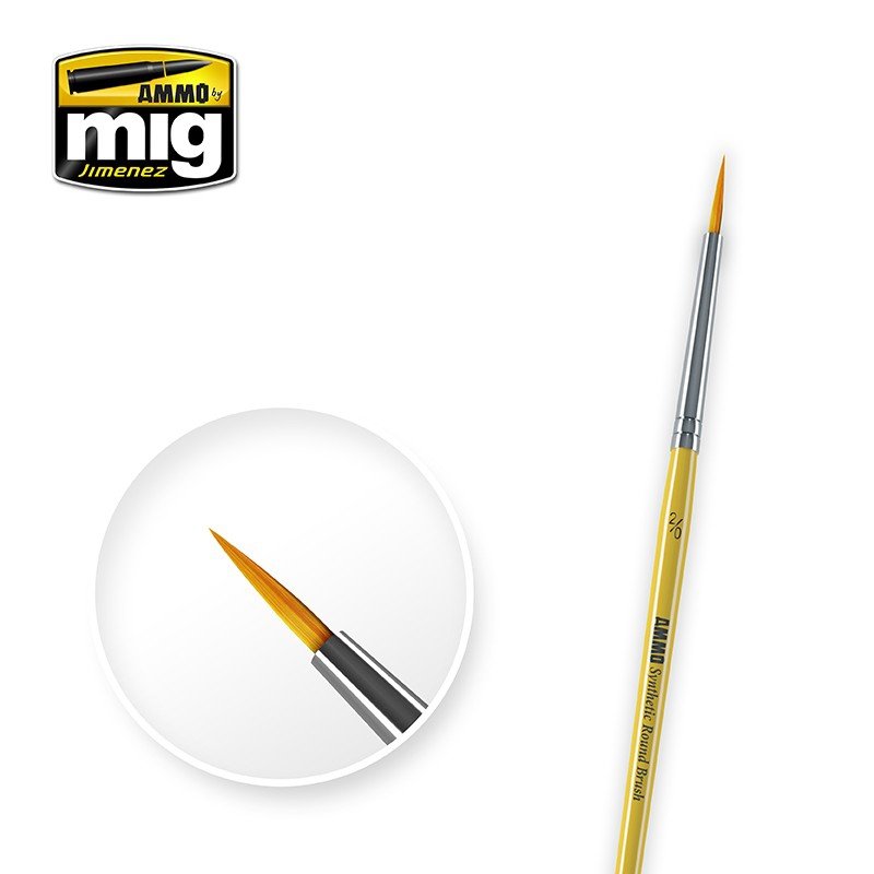 Munitions de Mig Jimenez 8612 2/0 SYNTETIC ROUND BRUSH