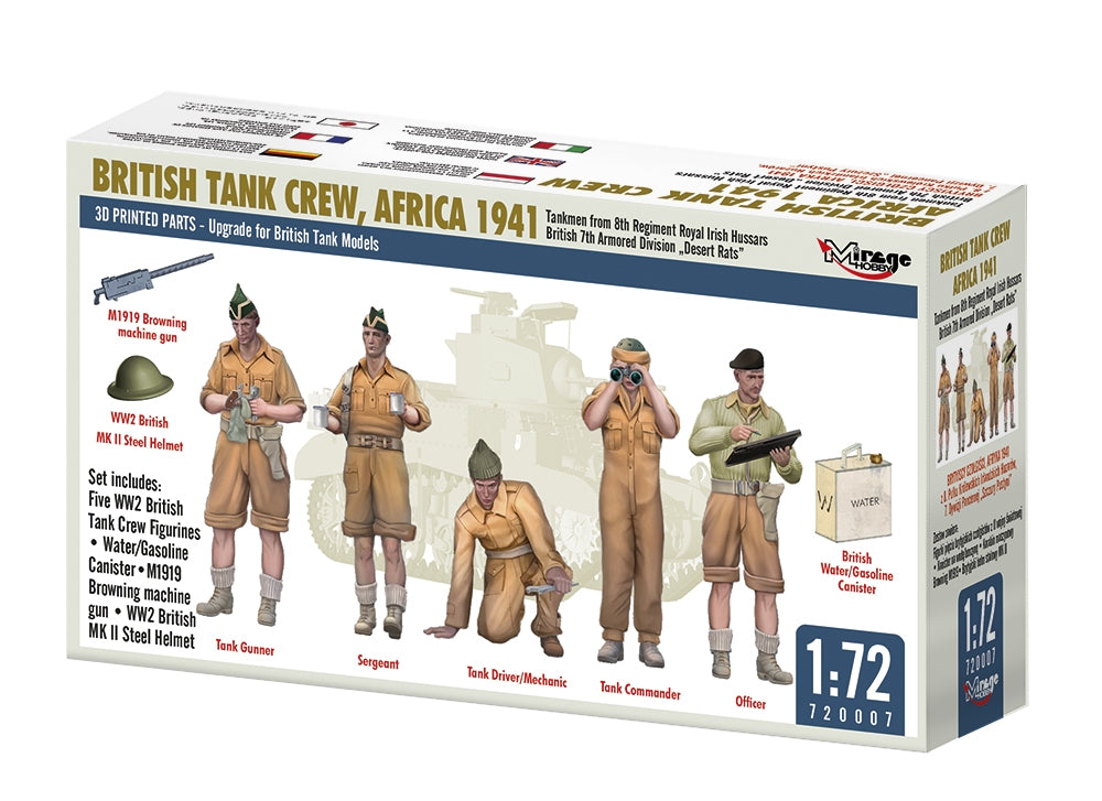 Mirage Hobby 720007 Équipage de char britannique, Afrique 1941 1/72
