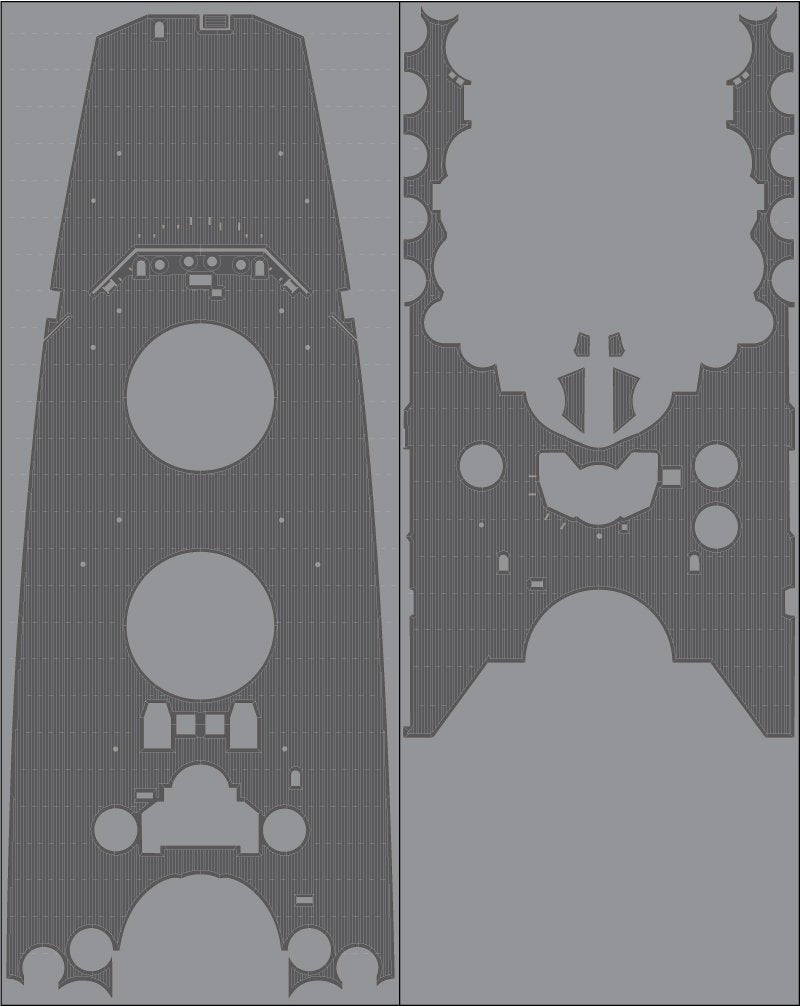 Pontos 35009WD1 IJN Yamato 1945 Coal Black Wooden Deck set 1/350