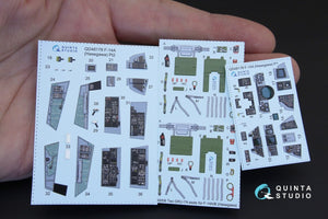 Intérieur imprimé en 3D et coloré sur papier décalcomanie Quinta Studio QD48178 F-14A (pour maquette Hasegawa) 1/48 – image 9