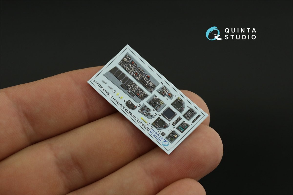 Quinta Studio QDS-48278 F/A-18А++ 3D-Printed &amp;amp; coloured Interior on decal paper (HobbyBoss)(Small version) 1/48 – immagine 5