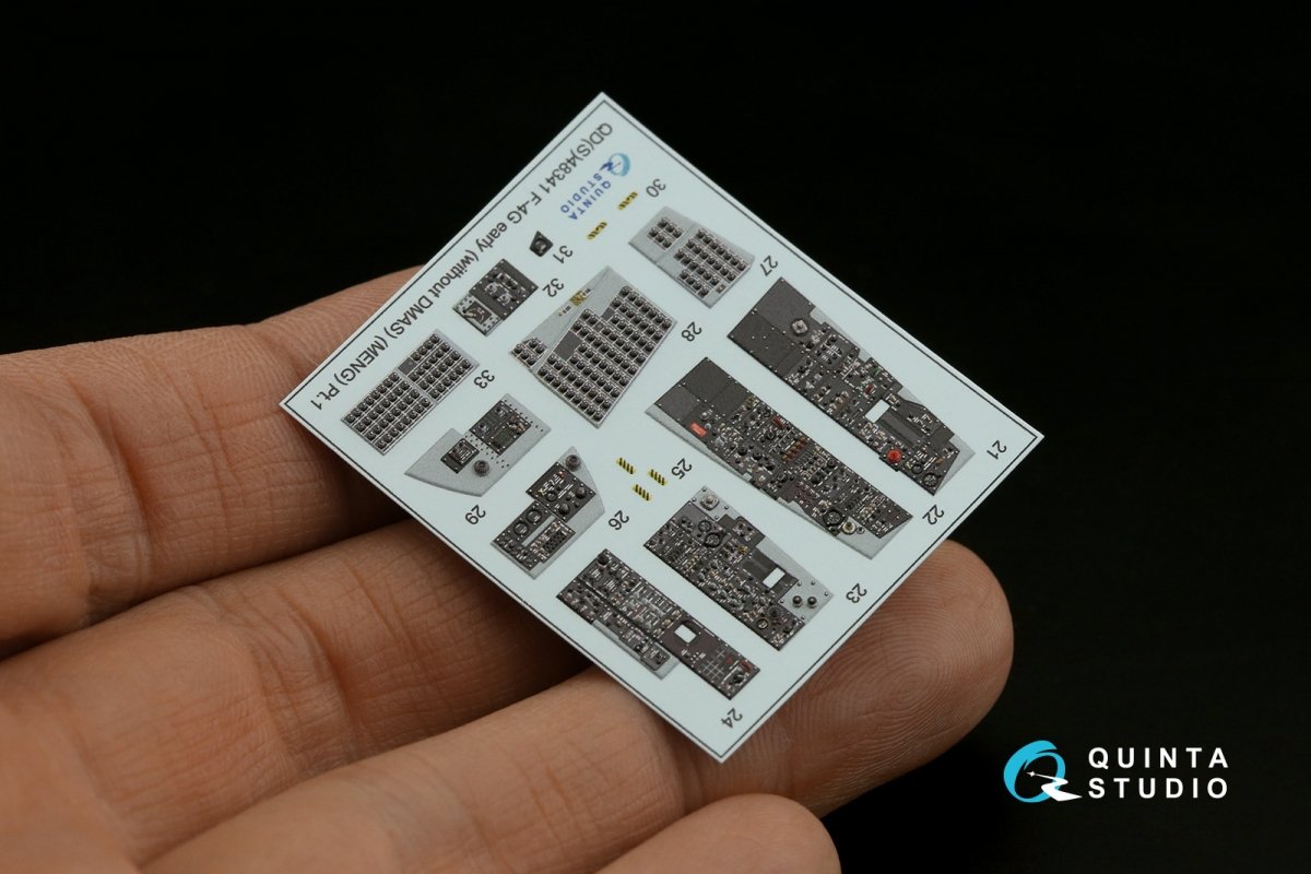 Quinta Studio QD48341 F-4G early 3D-Printed &amp;amp; coloured Interior on decal paper (Meng) 1/48 – immagine 3