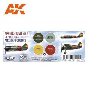 AK Interactive AK11713 GUERRE CIVILE ESPAGNOLE. COULEURS DES AVIONS RÉPUBLICAINS 4 x 17 ml – image 2