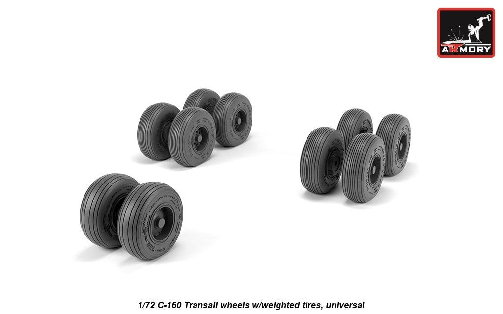Armory Models AW72507 C-160 Transall wheels w/weighted tires 1/72 – immagine 4
