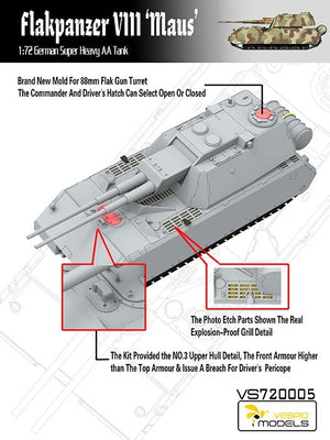 Vespid Models VS720005 Flakpanzer VIII MAUS 1/72 – imagen 3
