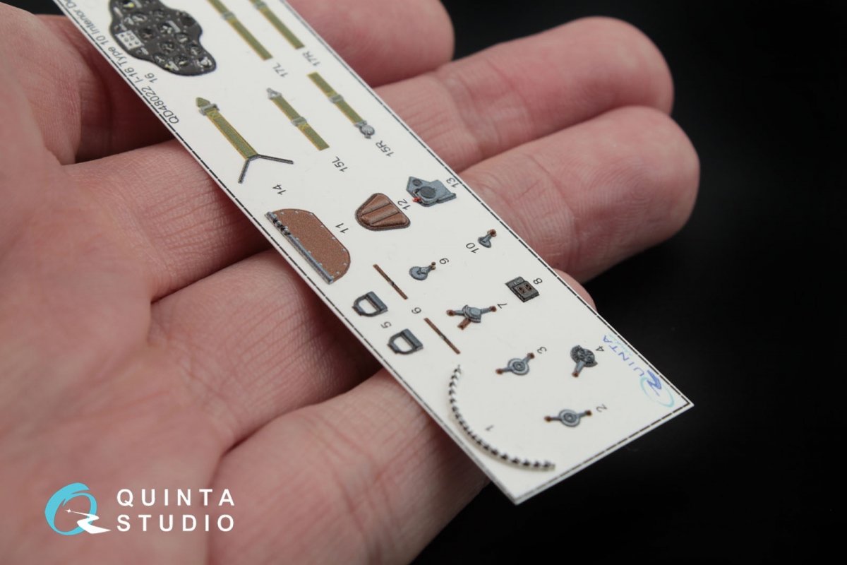 Quinta Studio QD48022 I-16 type 10 3D-Printed &amp;amp; coloured Interior on decal paper (for all kits) 1/48 – immagine 8