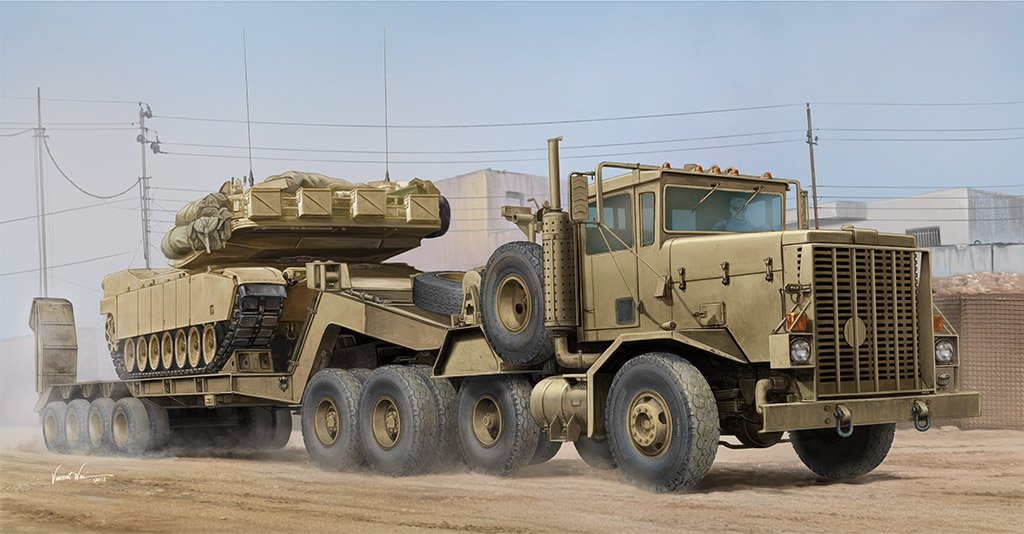 Hobby Boss 85519 M911 C-HET avec semi-remorque pour engins lourds m747 (1/35)