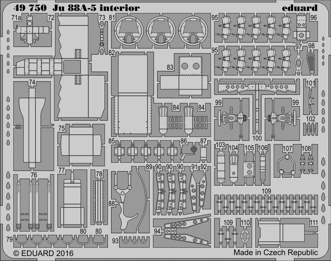 Eduard 49750 Ju 88A-5 interior ICM 1/48 – immagine 2