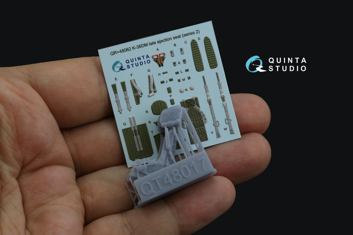 Quinta Studio QR+48062 K-36DM Series2 (late) ejection seat (for MiG-29, MiG-31, Su-27, Su-33, Su-34 aircraft since 2008) (All kits) 1/48 – Bild 2