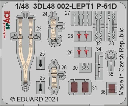 Eduard 3DL48002 P-51D-5 SPACE 1/48 – imagen 2