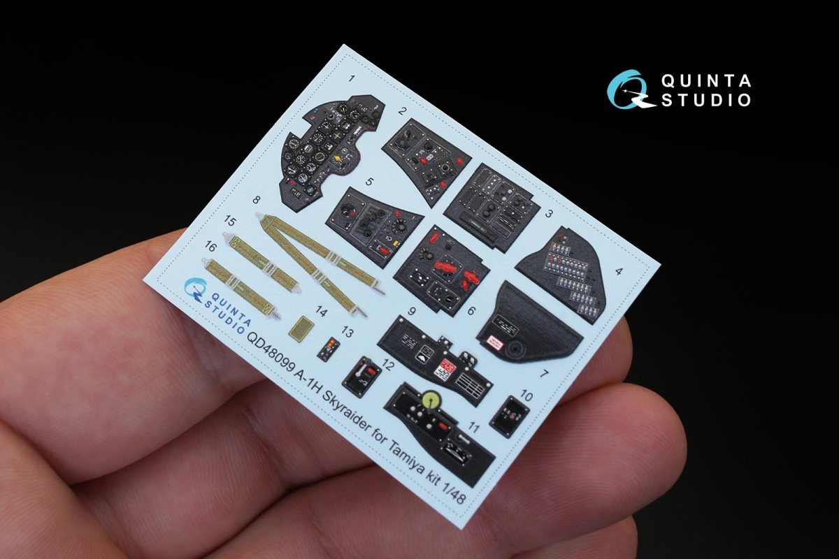 Quinta Studio QD48099 A-1H 3D-Printed &amp;amp; coloured Interior on decal paper (for Tamiya kit) 1/48 – imagen 3