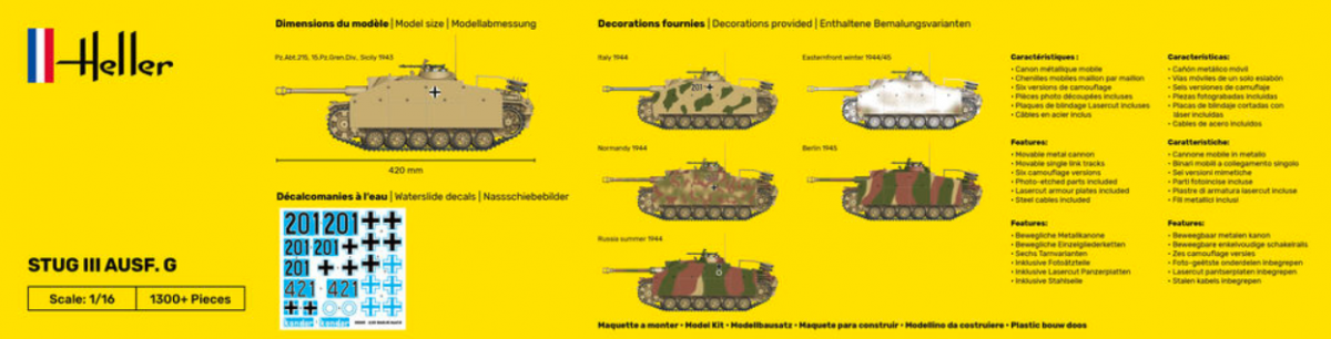 Heller 30320 STUG III AUSF. G 1/16 – immagine 2
