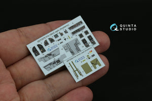 Quinta Studio QD72076 F/A-18A/C early 3D-Printed &amp;amp; coloured Interior on decal paper (Academy) 1/72 – zdjęcie 2