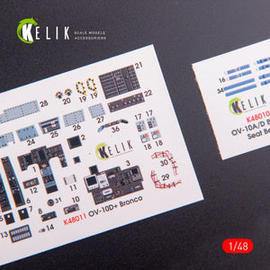 KELIK K48011 OV-10D+ BRONCO INTERIOR 3D DECALS FOR ICM KIT 1/48 – zdjęcie 8