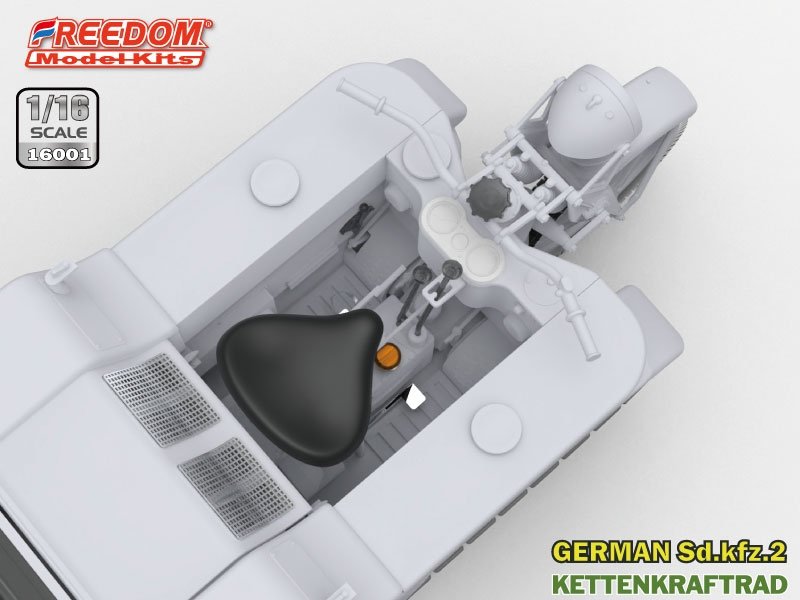 Freedom 16001 Sd.Kfz. 2 Kettenkraftrad Typ HK 101 1/16 – immagine 12