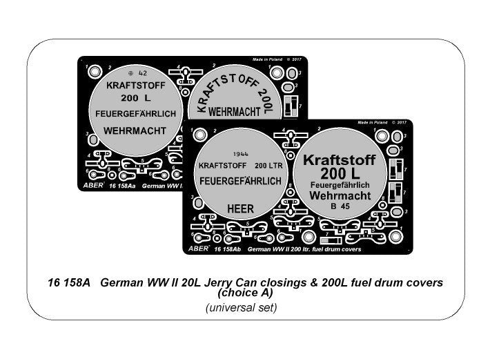 Aber 16158A Fermetures de jerricans allemands de 20 L et couvercles de fûts de carburant de 200 L (choix A) (1/16) – image 12