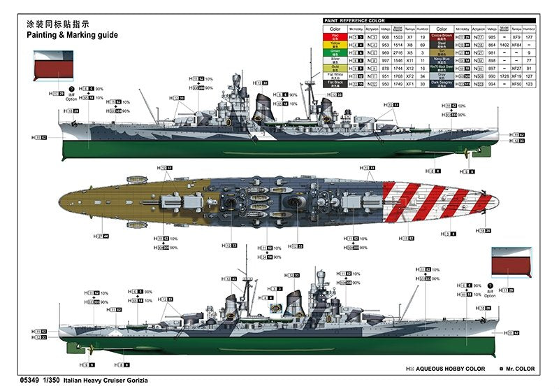 Trumpeter 05349 Italian Heavy Cruiser Gorizia 1/350 – immagine 11