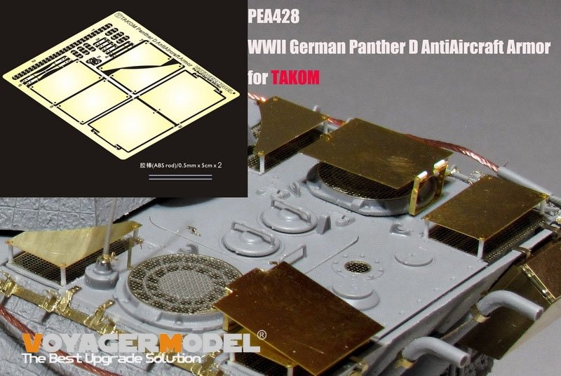 Maquette Voyager PEA428 Blindage antiaérien allemand Panther D de la Seconde Guerre mondiale (pour TAKOM) 1/35