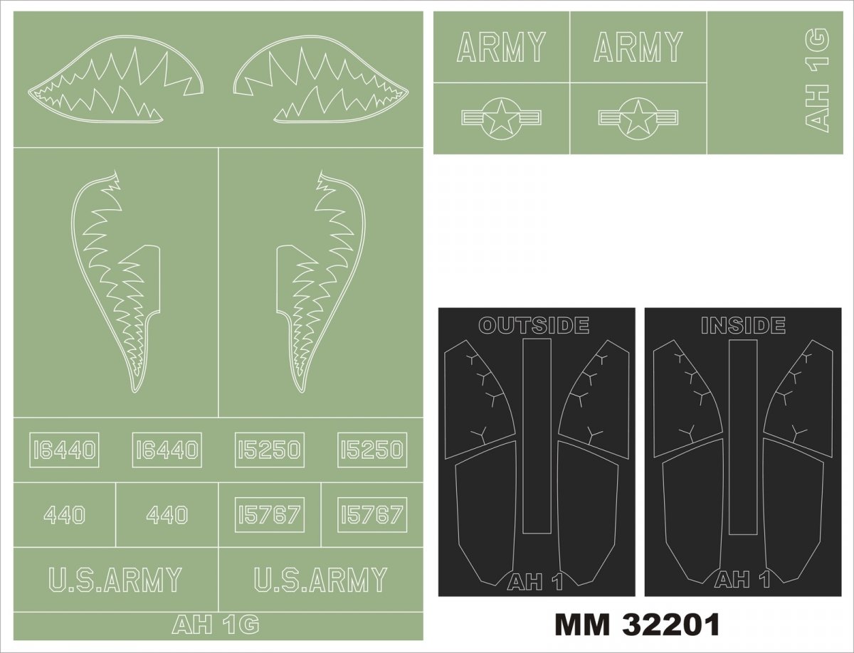 Montex MM32201 AH-1G COBRA for ICM 32063 1/32
