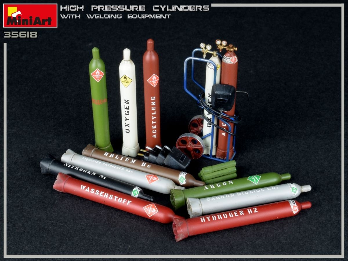 MiniArt 35618 HIGH PRESSURE CYLINDERS w/WELDING EQUIPMENT 1/35 – Bild 5