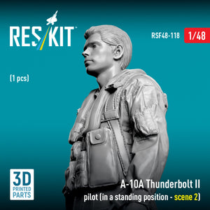 RESKIT RSF48-0118 A-10A Thunderbolt II pilot (in a standing position - scene 2) (1 pcs) (3D Printed) 1/48