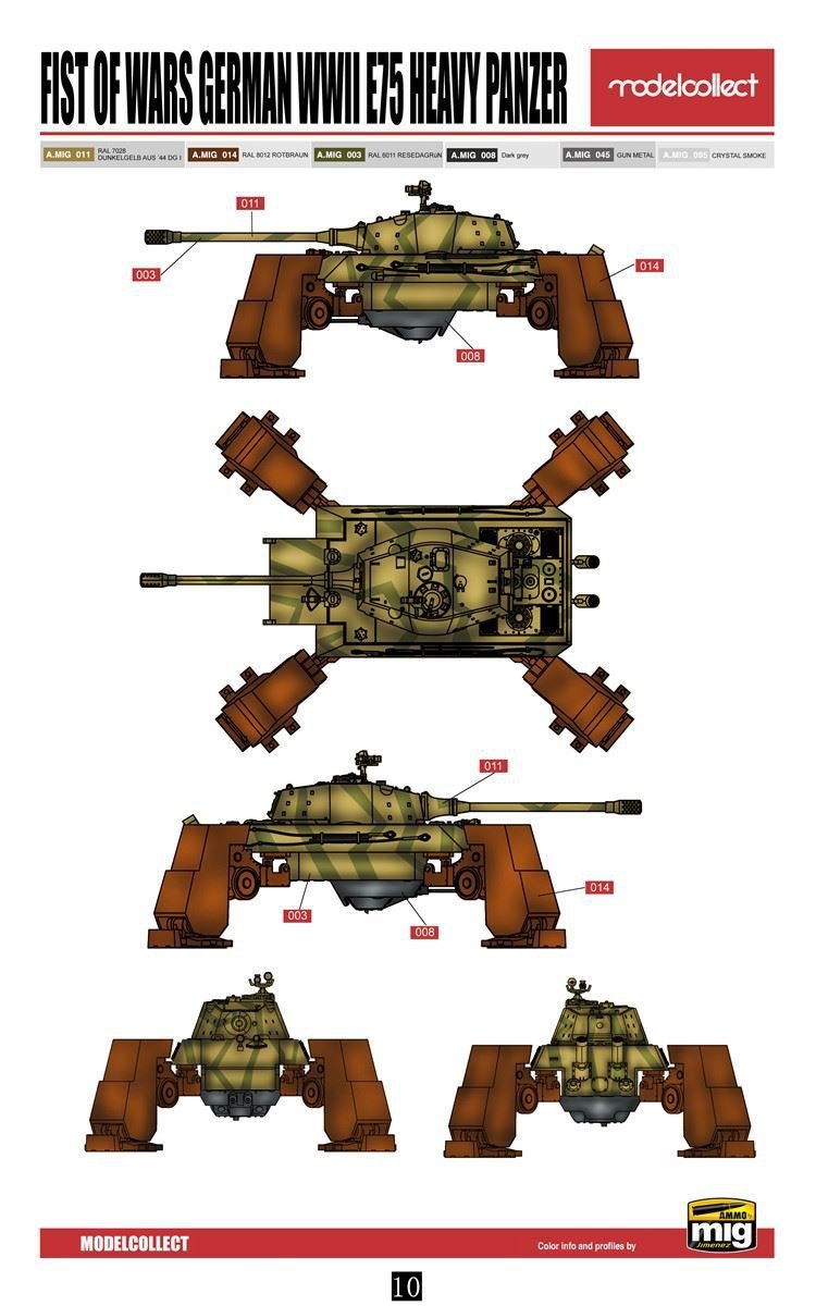 Modelcollect UA72107 Fist of War German WWII E75 heavy panzer 1/72 – zdjęcie 4