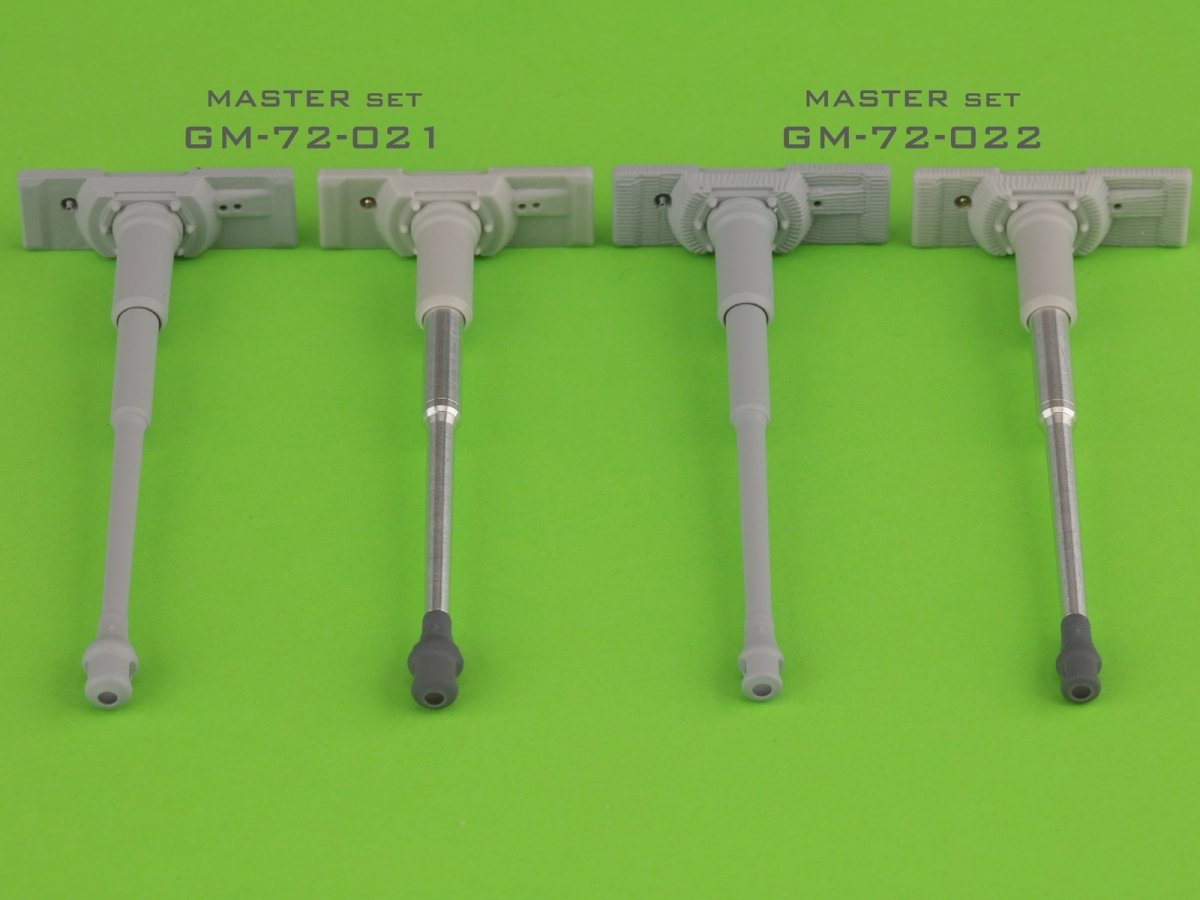 Master GM-72-021 PzKpfw VI Tiger I - MG-34 gun barrels &amp;amp; 88mm KwK36 L/56 with early muzzle break and standard gun mantlet 1/72 – Bild 4